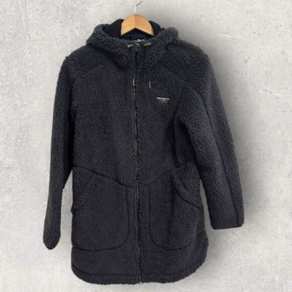 L.L.Bean womens mountain pile fleece coat - Picture 1 of 5